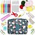 baratos costura e tricô e crochê-58pcs kit de crochê iniciantes conjunto de crochê com fio de crochê, conjunto de agulha de crochê portátil ganchos de crochê ergonômicos ganchos de crochê de renda macia estojo de agulha de crochê de viagem completo suprimentos de crochê de tricô