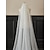 olcso Menyasszonyi fátyol-Egykapcsos Gyöngyszemek Menyasszonyi fátyol Katedrális fátylak val vel Hamisgyöngy 118,11 hüvelyk (300 cm) Tüll