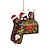 voordelige Kerstdecoraties-hangend ornament voor hondenauto, 2D plat bedrukte sleutelhanger van acryl, optioneel acrylornament en auto-achteruitkijkspiegelaccessoires, herdenkingsgeschenkenpakket