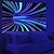 abordables Tapisseries à la lumière noire-3d vortex blacklight tapisserie uv lueur réactive dans le noir suspendu tapisserie art mural pour salon chambre