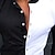 billiga herrskjorta med knäppning-Herr Skjorta Knapp upp skjorta Sommarskjorta Svartvit Mörk marin Grön Långärmad Färgblock Hög krage Gata Dagligen Button-Down Kläder Mode Ledigt Bekväm