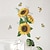 cheap Decorative Wall Stickers-Sunflower Butterfly Wall Sticker, Toilet Sticker, Bedroom Sticker, Bathroom Self-Adhesive Accessories, Removable Plastic Sticker, Home Decoration Wall Decal Sticker
