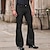 Χαμηλού Κόστους casual παντελόνι-Ανδρικά Φουντωμένο παντελόνι Πάτος καμπάνας Casual παντελόνι Κουμπί Σκέτο Άνεση Αναπνέει Causal Αργίες Φώτα Ντίσκο Μείγμα Βαμβακιού Μοντέρνα Κλασσικό στυλ Μαύρο Λευκό