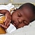 olcso Játékkisbaba-20 hüvelykes már festett kész újjászületett baba baba sötétbarna bőrben remi alvó baba 3D festmény látható erekkel