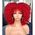 cheap Black &amp; African Wigs-Curly Wig with Bangs for Black Women Short Kinky Curly Wig 14inch Afro Hair Halloween Party Christmas Cosplay Wigs(