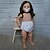 halpa Aitoa muistuttavat nuket-24 tuuman uudestisyntynyt taaperotyttö-nukke jo maalattu viimeistelty sandie suosittu realistinen pehmeä kosketus 3D-ihotaide-nukke
