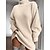 cheap Sweaters &amp; Cardigans-Women&#039;s Sweater Dress Jumper Ribbed Knit Patchwork Turtleneck Solid Color Daily Going out Stylish Casual Fall Winter Pink Wine S M L