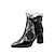 cheap Ankle Boots-Women&#039;s Boots Booties Ankle Boots Party Floral Embroidered Winter Zipper Chunky Heel Pointed Toe Elegant Vintage PU Loafer Black