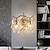 abordables Apliques de pared de cristal-Luz de pared de cristal de sauce interior k9 luz de pared de lujo 32cm arte creativo aplique de pared para sala de estar hotel pasillo, dorado 110-240v