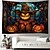 cheap Trippy Tapestries-Halloween Pumpkin Hanging Tapestry Stainless Glass Wall Art Large Tapestry Mural Decor Photograph Backdrop Blanket Curtain Home Bedroom Living Room Decoration Halloween Decorations