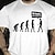 cheap Men&#039;s Graphic T Shirt-Evolution Mens Graphic Shirt Person Prints Fashion Designer Classic Tee Casual Style Outdoor Street Sport White Army Green Go Back We Fucked Up Cotton