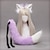 billiga Hårstylingstillbehör-plysch räv öron och svans cosplay tillbehör handgjorda simuleringsdjur öron hår bågar och svans smycken set