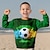 Недорогие 3d худи и толстовки для мальчиков-Мальчики 3D Графика Футбол Толстовка Длинный рукав 3D печать Лето Осень Мода Уличный стиль Круто Полиэстер Дети 3-12 лет на открытом воздухе Повседневные Стандартный