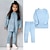 cheap Sets-2 Pieces Toddler Girls&#039; Solid Color Crewneck Hoodie &amp; Sweatpants Set Set Long Sleeve Sports Outdoor 3-7 Years Fall Champagne Pink Blue