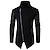 cheap Men&#039;s Cardigan Sweater-Men&#039;s Cardigan Sweater Ribbed Knit Regular Knitted Plain Standing Collar Warm Ups Modern Contemporary Daily Wear Going out Clothing Apparel Fall Winter Black S M L