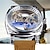 levne Mechanické hodinky-FORSINING Dámské Muži mechanické hodinky Luxus Velký ciferník Módní Obchodní Kostra Automatické natahování Svítící VODĚODOLNÝ Kožený řemínek Hodinky