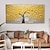 cheap Floral/Botanical Paintings-Large size Handmade pattle knife gold flower oil painting Hand Painted texture tree painting  Wall Art Modern Landscape oil painting for Home Decoration Decor Rolled Canvas No Frame Unstretched