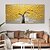 ieftine Picturi Florale/Botanice-cuțit manual de dimensiuni mari pictura în ulei din flori de aur pictura în ulei pictat manual textură copac artă pe perete pictură modernă peisaj pictură în ulei pentru decorarea casei decor pânză