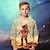 olcso fiú 3D pulóverek és pulóverek-fiúk 3D űrhajós kapucnis pulóver hosszú ujjú 3D grafikai nyomat tavaszi ősz téli divat utcai ruha poliészter gyerekeknek 3-12 éves szabadtéri alkalmi napi rendszeres viselet
