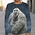 halpa poikien 3d t-paidat-Poikien 3D Eläin Karhu Orangutan T-paita Pitkähihainen 3D-tulostus Syksy Talvi Urheilu Muoti Katutyyli Polyesteri Lapset 3-12 vuotta ulko- Kausaliteetti Päivittäin Normaali
