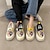 cheap Women&#039;s Sneakers-Women&#039;s Sneakers Platform Sneakers Daily Cartoon Color Block Flat Heel Round Toe Casual Canvas Loafer Black Yellow Beige