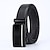 cheap Men&#039;s Belt-Men&#039;s Faux Leather Belt Tactical Belt PU Belt Automatic Buckle Belt Black 1# Black 2# Iron(nickel plated) Plain Daily Wear Going out Weekend