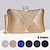 cheap Clutches &amp; Evening Bags-Women&#039;s Clutch Evening Bag Wristlet Clutch Bags Silk Party Bridal Shower Holiday Tassel Chain Large Capacity Lightweight Durable Solid Color Silver Black Blue