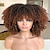baratos Perucas de Qualidade Superior-Peruca afro curta e encaracolada com franja para mulheres negras peruca de cabelo crespo encaracolado perucas afro sintéticas completas
