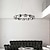 abordables Diseño de círculo-lámpara de araña de techo araña de lujo de cristal negro lámpara de techo de araña de cristal de casa de campo moderna compatible con sala de estar vestíbulo comedor pasillo dormitorio 85-265v