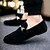 billige Casual loafers-Herre En pedal Komfort Sko Gange Årgang Fritid utendørs Daglig Lær Varm Økende høyde Bekvem Snøring Svart Rød Vinter