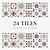 voordelige Tegelstickers-24/48 stuks tegelstickers waterdicht creatieve keuken badkamer woonkamer zelfklevende muurstickers waterdicht nordic stijl tegelstickers