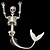 billige Halloween hængende og borddekorationer-halloween havfrue skeletter boligindretning 80cm