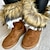 Χαμηλού Κόστους Χερευτές και χειμερινές μπότες-Γυναικεία Μπότες Μπότες Χιονιού Μεγάλα Μεγέθη Χειμωνιάτικες μπότες ΕΞΩΤΕΡΙΚΟΥ ΧΩΡΟΥ Δουλειά Καθημερινά Συμπαγές Χρώμα Fleece Lined Μποτάκια μποτάκια Χειμώνας Επίπεδο Τακούνι Στρογγυλή Μύτη