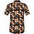 billige anime bluse og skjorte-Halloween Skjelett / Kranium Gresskar Hawaii-skjorter Aloha-skjorte Trykt mønster Til Herre Voksne Halloween Karneval Maskerade 3D-utskrift Fest Halloween