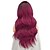 economico Parrucche trendy sintetiche-parrucche ondulate lunghe rosso vino per le donne parrucca piena ondulata nera da 22 pollici a bordeaux parrucche con parte centrale parrucche sintetiche dall&#039;aspetto naturale per la festa quotidiana