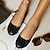 cheap Women&#039;s Flats-Women&#039;s Flats Ballerina Plus Size Soft Shoes Daily Walking Solid Color Hollow-out Summer Flat Heel Casual Comfort Minimalism PU Black White