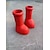 billiga Film- och TV-kostymer-stor röd känga astro pojke leksak mode stövlar skor unisex gummistövlar herr damstövel anime kreativ stora röda skor vatten regnar dag