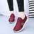 olcso Női tornacipők-Női Tornacipők Kényelmes cipők Napi Gyaloglás Tömör szín Lapos Kerek orrú Alkalmi Kényelmes minimalizmus Futócipő Bőrutánzat Rugalmas szalag Fekete Rubin Szürke
