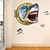 Недорогие Стикеры на стену-свирепая акула 3d наклейка на стену пвх diy украшение дома настенное искусство детская комната украшение гостиной наклейка акула 3d гостиная диван спальня ванная комната экологически чистая съемная
