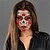 billige Halloween klistermærker-Halloween ansigtstatoveringsklistermærker med de dødes dag, midlertidige ansigtstatoveringer med sukkerkranie til dia de los muertos-makeup, sjov og uhyggelig ansigtsdekoration til fest