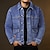 cheap Men&#039;s Jackets &amp; Coats-Men&#039;s Jacket Denim Jacket Outdoor Daily Wear Pocket Spring &amp;  Fall Plain Fashion Streetwear Lapel Regular Black Blue Gray Jacket