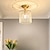 tanie Ściemnialne lampy sufitowe-Kryształowy żyrandol podtynkowy lampa sufitowa kropla deszczu kryształowa lampa wisząca dekoracja do sypialni przedpokój salon 110-240v