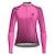 cheap Women&#039;s Jerseys-21Grams Women&#039;s Cycling Jersey Long Sleeve Bike Top with 3 Rear Pockets Mountain Bike MTB Road Bike Cycling Breathable Quick Dry Moisture Wicking Reflective Strips Violet Dark Pink Yellow Graphic