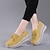 cheap Women&#039;s Slip-Ons &amp; Loafers-Women&#039;s Slip-Ons Platform Loafers Outdoor Daily Solid Color Winter Wedge Heel Square Toe Elegant Casual Minimalism Satin Loafer Black Yellow Pink