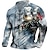 cheap Men&#039;s Hoodies &amp; Sweatshirts-Men&#039;s Henley Shirt with Knights Templar Print