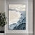 cheap Landscape Paintings-Handmade Oil Painting Canvas Wall Art Decor Original Ocean Landscape Art Painting Abstract Floral Landscape Painting for Home Decor With Stretched Frame/Without Inner Frame Painting