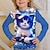 tanie dziewczęce koszulki 3d-Dla dziewczynek 3D Kreskówki Kwiaty Kot Podkoszulek T-shirt Długi rękaw Druk 3D Lato Jesień Aktywny Moda Śłodkie Poliester Dzieci 3-12 lat Na zewnątrz Codzienny Regularny
