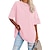 billiga Bastoppar för dam-T-shirt Dam Svart-1 Vit Rodnande Rosa Solid färg Ledig Dagligen Grundläggande Neon och ljus Rund hals Lös passning M / M