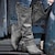 levne Cowboy &amp; Western Boots-Dámské Boty Kovbojské boty Větší velikosti Venkovní Denní Pevná barva Ke kolenům Blokovat patu Nízký podpatek Oblá špička Vinobraní Na běžné nošení Minimalismus Umělá kůže PU Zip Světle hnědá Čern