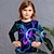 olcso lány 3D-s pólók-Lány 3D Grafika 3D nyomtatás Gradiens Póló Hosszú ujj 3D nyomtatás Nyár Ősz Aktív Divat aranyos stílus Poliészter Gyerekek 3-12 év Szabadtéri Hétköznapi Napi Normál